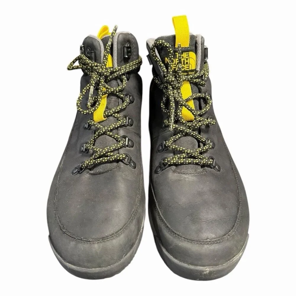 The North Face Back-To-Berkeley Redux Leather Winter Boots Black Yellow 9.5 Mens